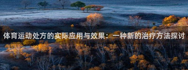 体育运动处方的实际应用与效果：一种新的治疗方法探讨